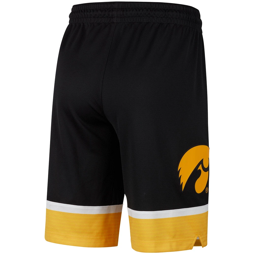 Short de basket-ball Nike Iowa Hawkeyes Replica Team Performance noir pour homme