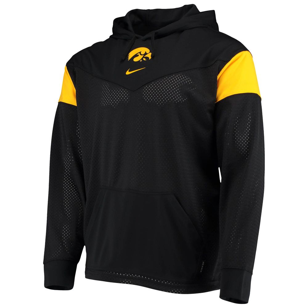 Men's Nike Black Iowa Hawkeyes Sideline Jersey Pullover Hoodie