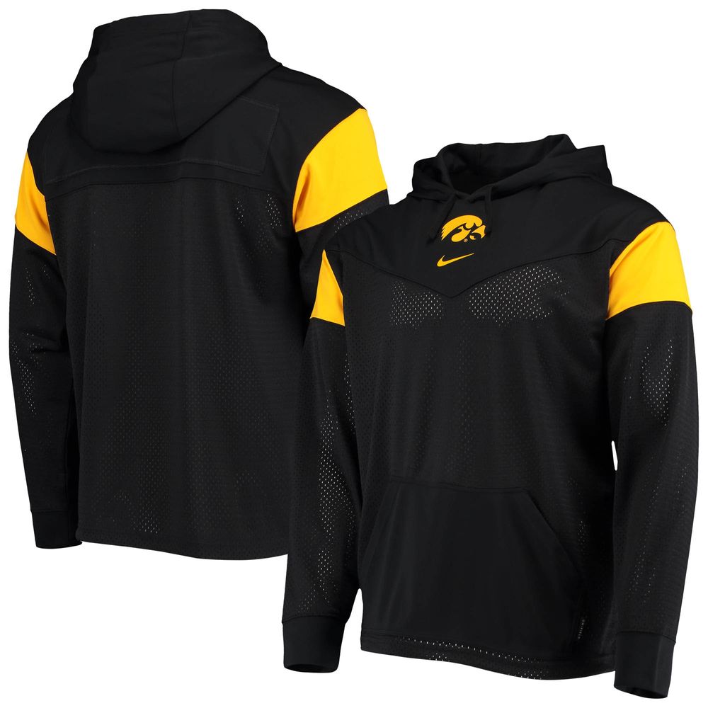 Men's Nike Black Iowa Hawkeyes Sideline Jersey Pullover Hoodie