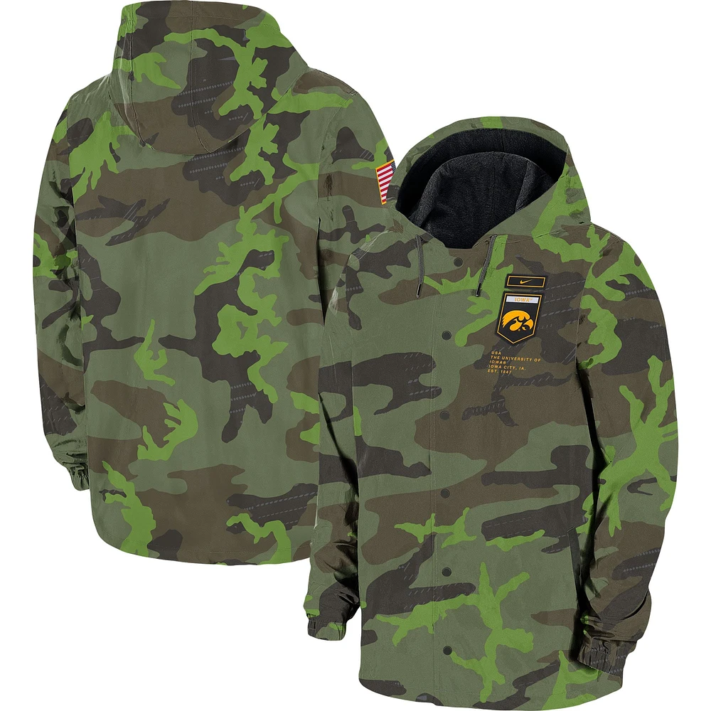 Men's Nike Camo Iowa Hawkeyes Hoodie Full-Snap Jacket