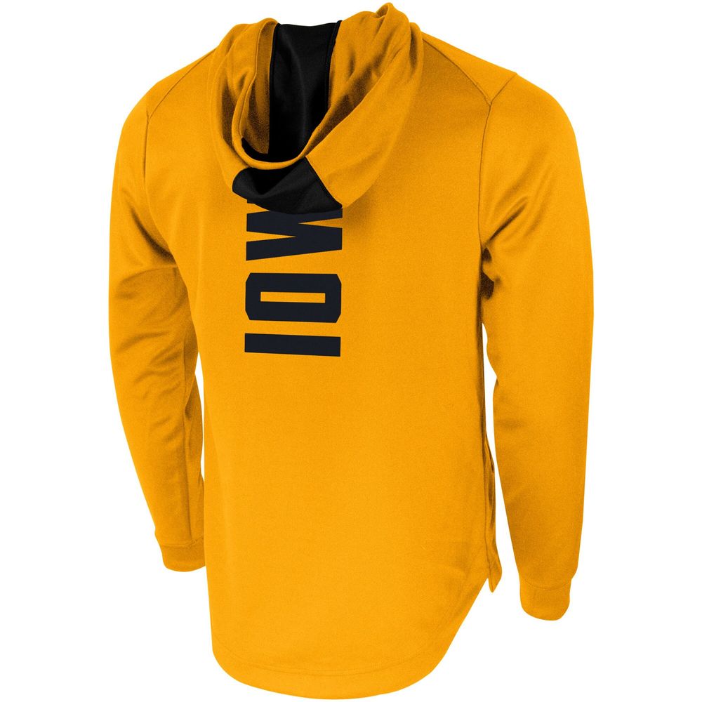 Men's Nike Gold Iowa Hawkeyes 2-Hit Performance Pullover Hoodie