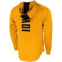 Men's Nike Gold Iowa Hawkeyes 2-Hit Performance Pullover Hoodie