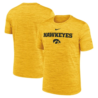 Men's Nike Gold Iowa Hawkeyes 2025 Sideline Velocity Performance T-Shirt