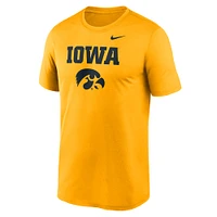 T-shirt Nike Gold Iowa Hawkeyes Lockup Legend Performance pour homme