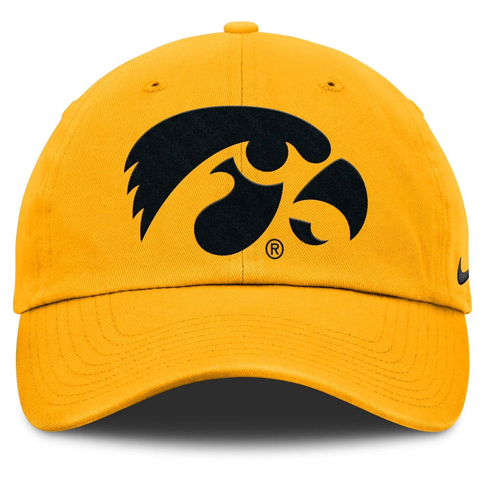 Casquette ajustable Nike Gold Iowa Hawkeyes Primetime Club pour homme