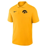 Polo Nike Gold Iowa Hawkeyes Primetime Victory pour homme avec logo principal