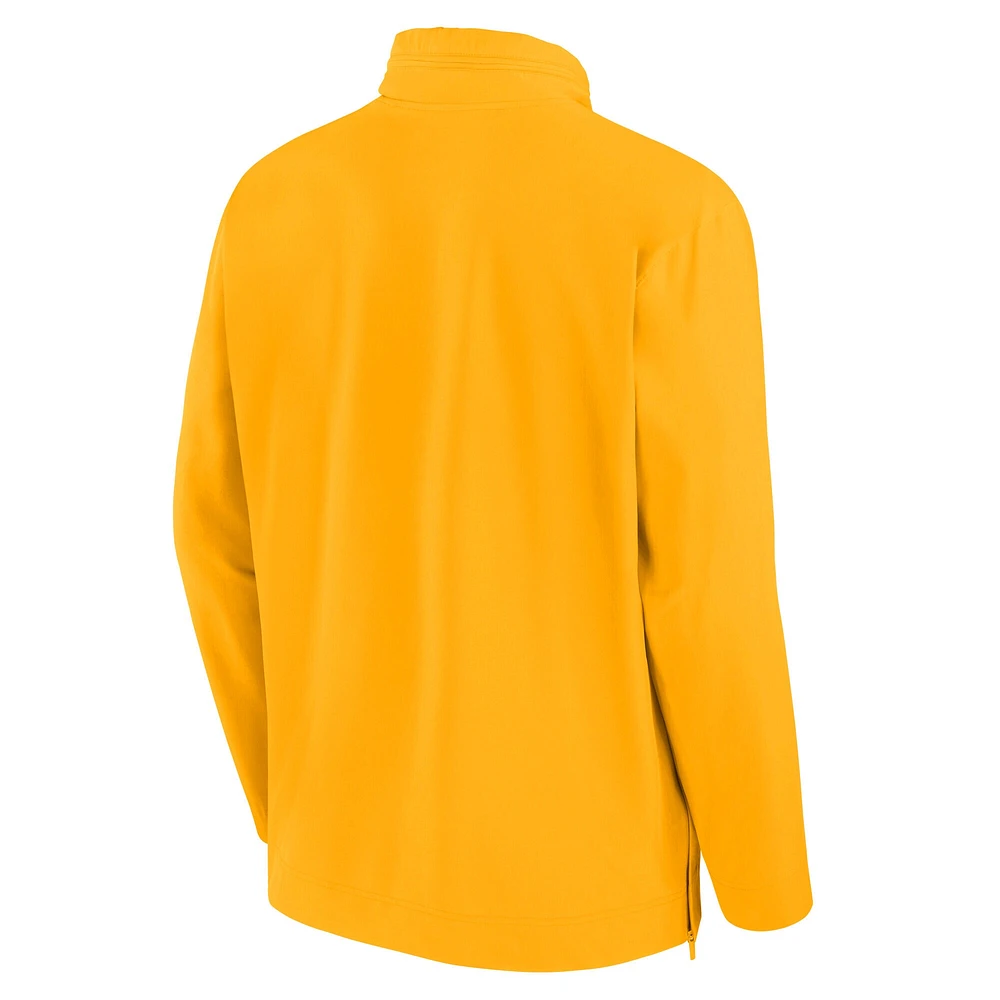 Men's Nike Gold Iowa Hawkeyes Sideline Coaches Quarter-Zip Jacket
