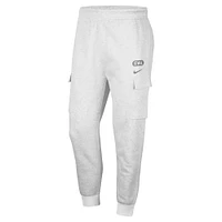 Men's Nike Heather Gray Iowa Hawkeyes Club Cargo Jogger Pants