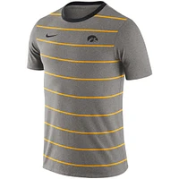 Men's Nike Heathered Gray Iowa Hawkeyes Inspired Tri-Blend T-Shirt