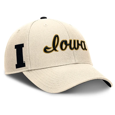 Casquette ajustable Nike Natural Iowa Hawkeyes Primetime Rise pour homme