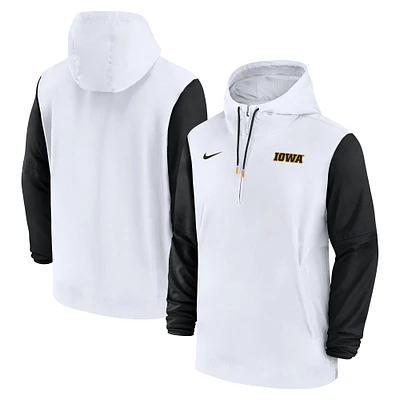 Sweat à capuche demi-zippé Nike pour homme, Iowa Hawkeyes 2024 Sideline Pregame Player