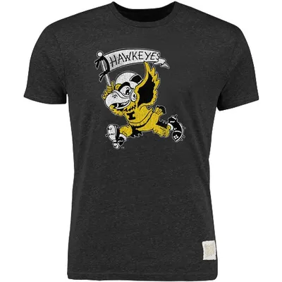 Iowa Hawkeyes Original Retro Brand Vintage Herky Tri-Blend T-Shirt - Heather Black
