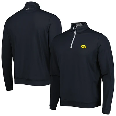 Haut à glissière quart de performance Iowa Hawkeyes Perth Peter Millar pour homme, noir