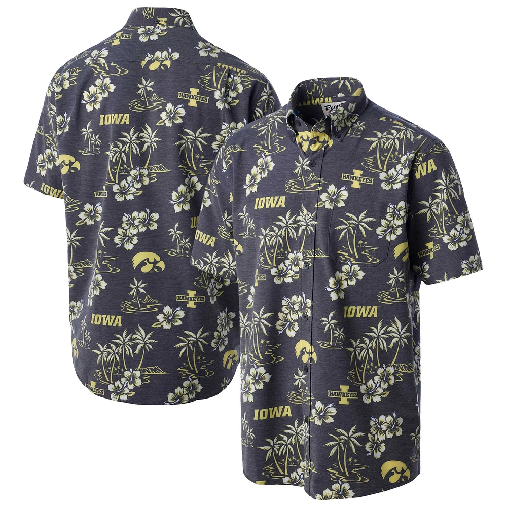 Chemise boutonnée classique noire pour homme Reyn Spooner Iowa Hawkeyes