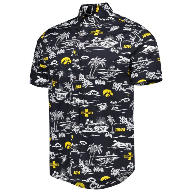 Chemise boutonnée Performance Iowa Hawkeyes Reyn Spooner pour homme, noire