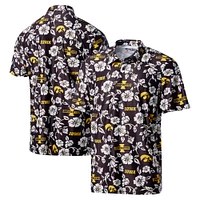 Men's Reyn Spooner Black Iowa Hawkeyes Performance Polo