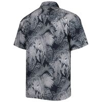 Men's Tommy Bahama Black Iowa Hawkeyes Coast Luminescent Fronds IslandZone Button-Up Camp Shirt