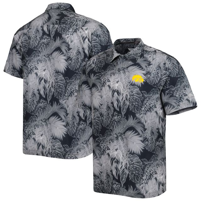 Chemise de camp boutonnée Tommy Bahama Iowa Hawkeyes Coast Luminescent Fronds IslandZone pour homme