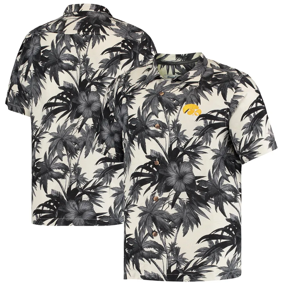 Chemise boutonnée Tommy Bahama Iowa Hawkeyes Harbor Island Hibiscus pour homme, noir