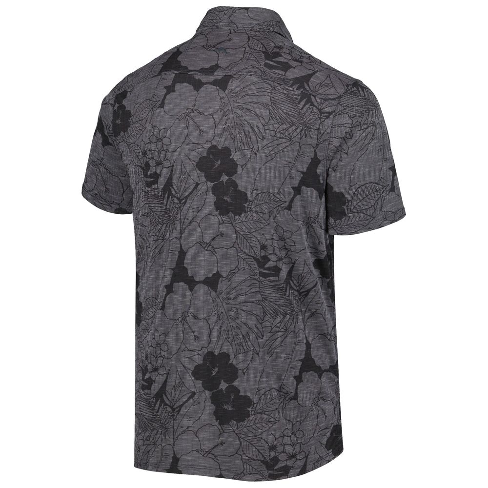 Men's Tommy Bahama Black Iowa Hawkeyes Miramar Blooms Polo