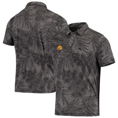 Men's Tommy Bahama Black Iowa Hawkeyes Palmetto Beach Polo