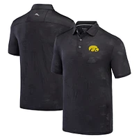 Polo Tommy Bahama noir Iowa Hawkeyes Sport Palm Coast Palmera IslandZone pour hommes