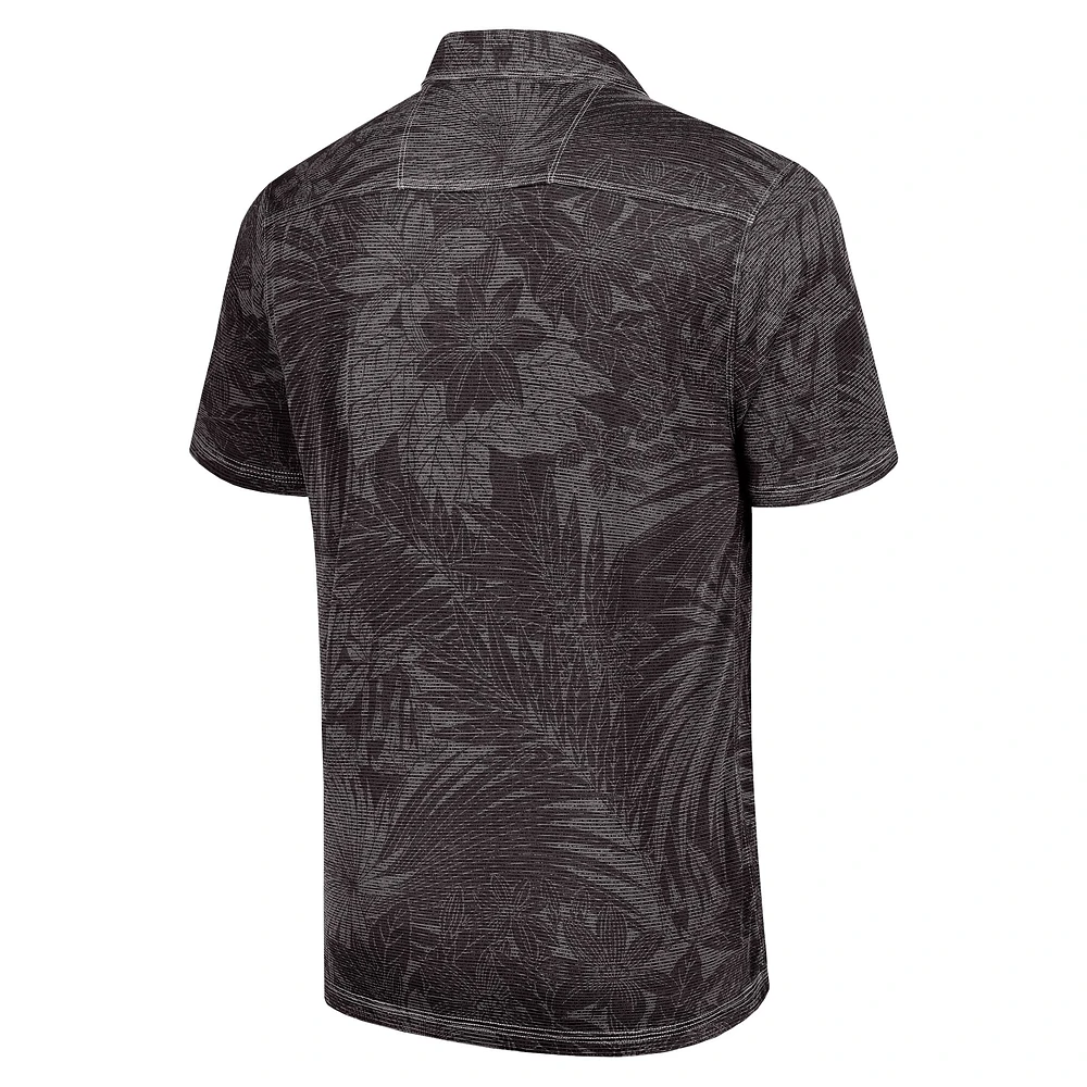 Polo Tommy Bahama noir pour homme Iowa Hawkeyes Sport Santiago Paradise