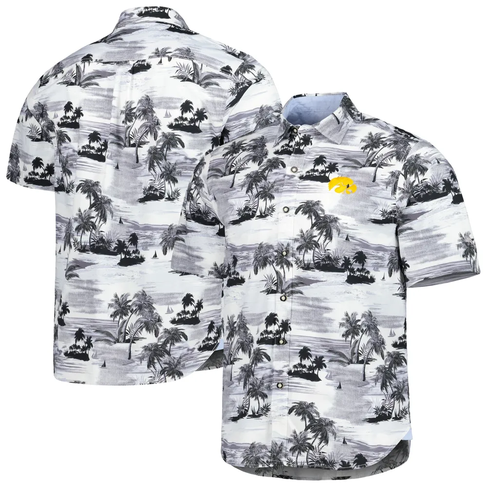 Men's Tommy Bahama Black Oklahoma State Cowboys Tropical Horizons Button-Up  Shirt