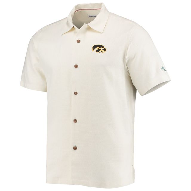 Chemise boutonnée Tommy Bahama pour hommes, Iowa Hawkeyes, Run Like You Stole It Camp