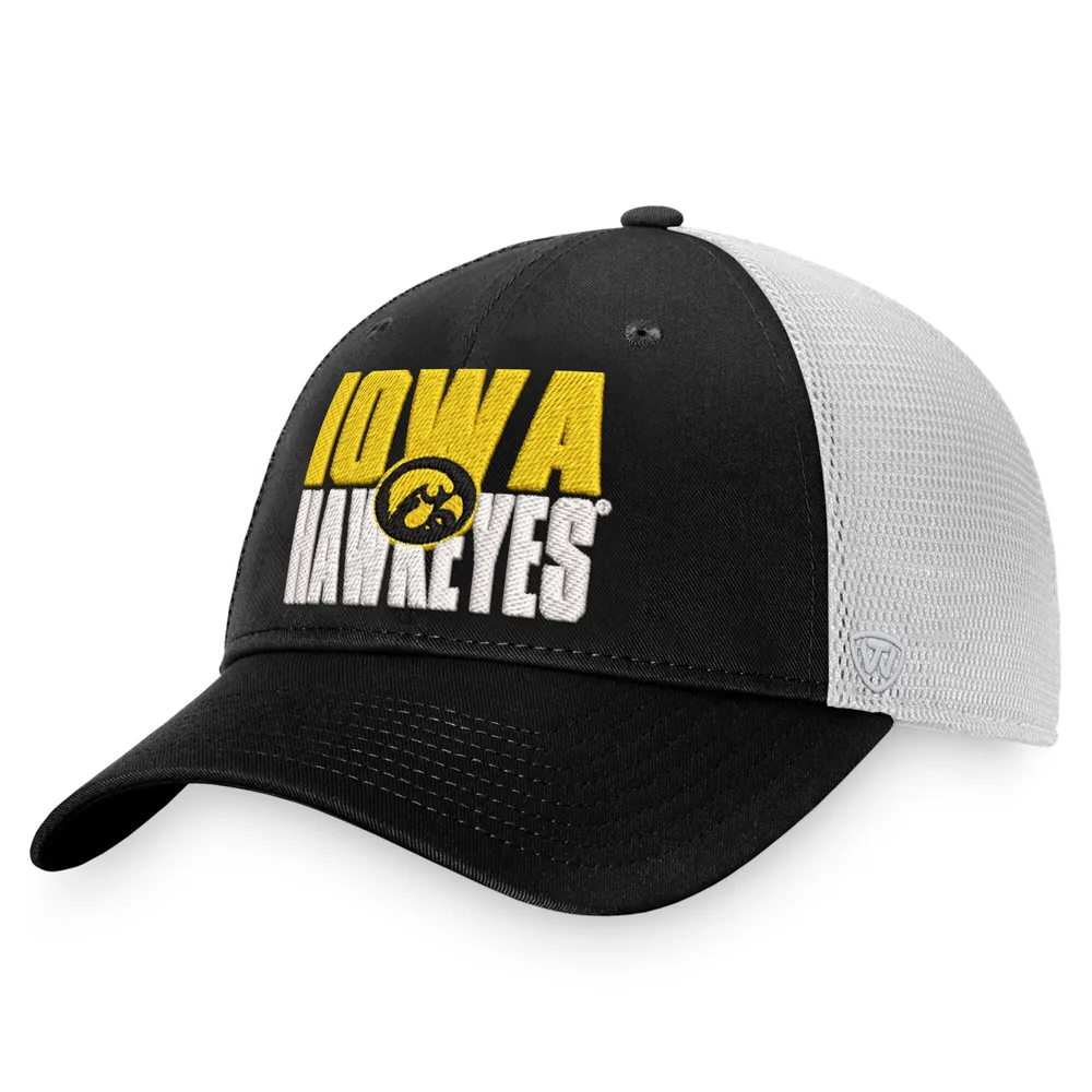 TOP IOWA NOIR BLANC NCAA TOP STOCKPILE TRUCKER HATMENSTR