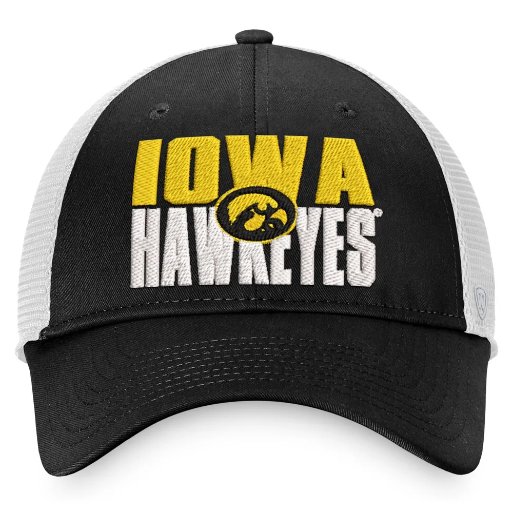 TOP IOWA NOIR BLANC NCAA TOP STOCKPILE TRUCKER HATMENSTR