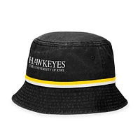 Chapeau seau Iowa Hawkeyes Ace Top of the World noir pour homme