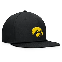 Men's Top of the World Black Iowa Hawkeyes Fundamental Snapback Hat