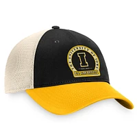 Casquette réglable Top of the World noire des Iowa Hawkeyes Refined Trucker pour hommes