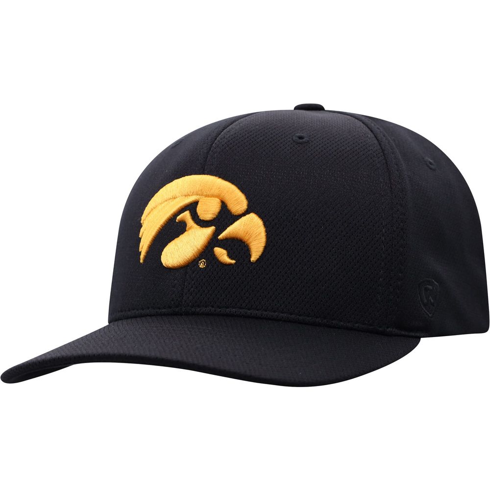 Men's Top of the World Black Iowa Hawkeyes Reflex Logo Flex Hat