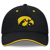 Casquette réglable Top of the World noire des Iowa Hawkeyes pour hommes