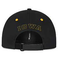 Casquette réglable Top of the World noire des Iowa Hawkeyes pour hommes