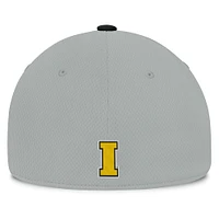 Men's Top of the World  Gray/Black Iowa Hawkeyes Mick Flex Hat