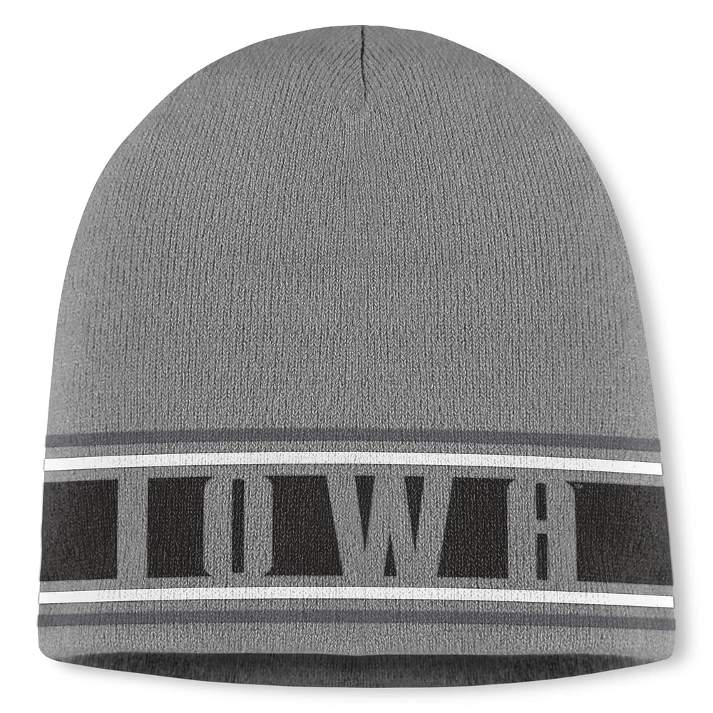 Bonnet tricoté gris Jace Iowa Hawkeyes Top of the World pour homme