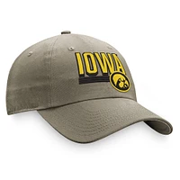 Top of the World Kaki Iowa Hawkeyes Slice Casquette réglable pour homme