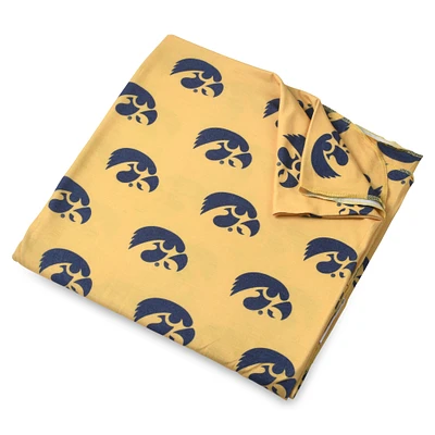 Couverture d'emmaillotage Iowa Hawkeyes pour nouveau-nés et nourrissons 47 po x 47 po