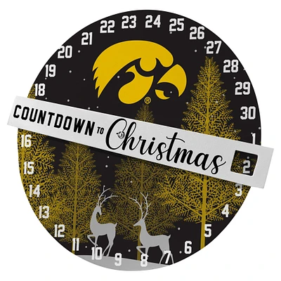 Pegasus Iowa Hawkeyes Countdown to Christmas Wall Sign