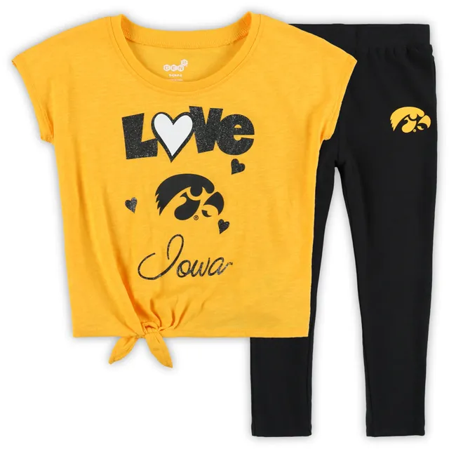 Preschool Wes & Willy Black Iowa Hawkeyes Football Player V