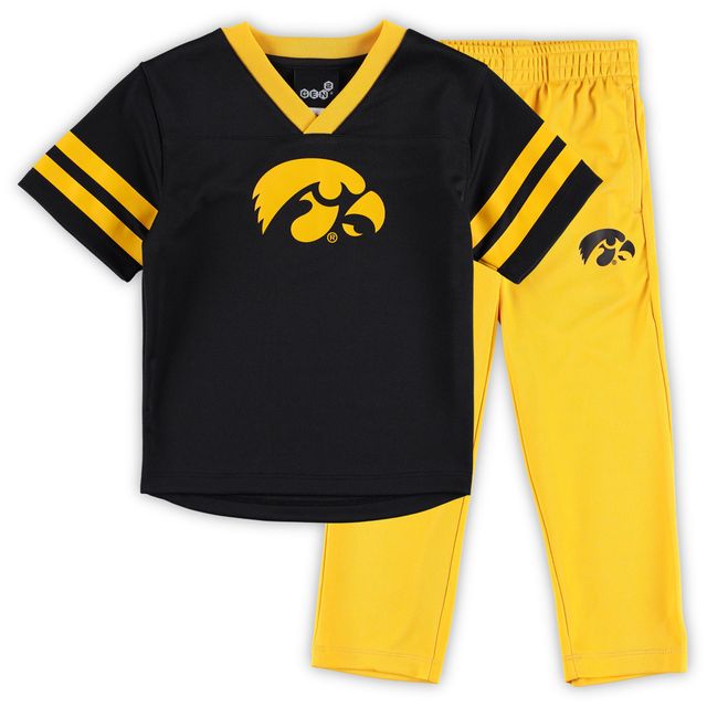 Ensemble maillot et pantalon Iowa Hawkeyes Red Zone préscolaire noir/or