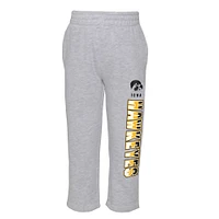 Preschool Heather Gray/Black Iowa Hawkeyes Playmaker Pullover Hoodie & Pants Set