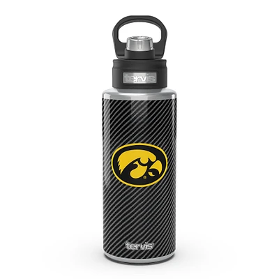 Tervis Iowa Hawkeyes 32oz. Carbon Fiber Wide Mouth Water Bottle