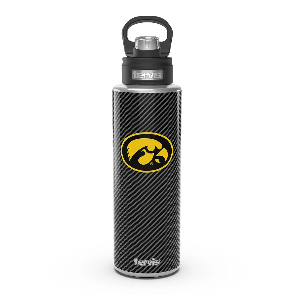 Tervis Iowa Hawkeyes 40oz. Bouteille d'eau à large goulot en fibre de carbone