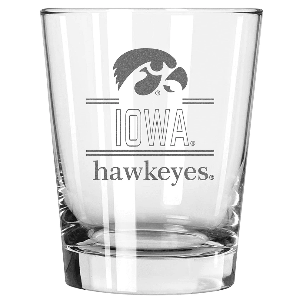 The Memory Company Iowa Hawkeyes 15 oz. Verre double à l'ancienne