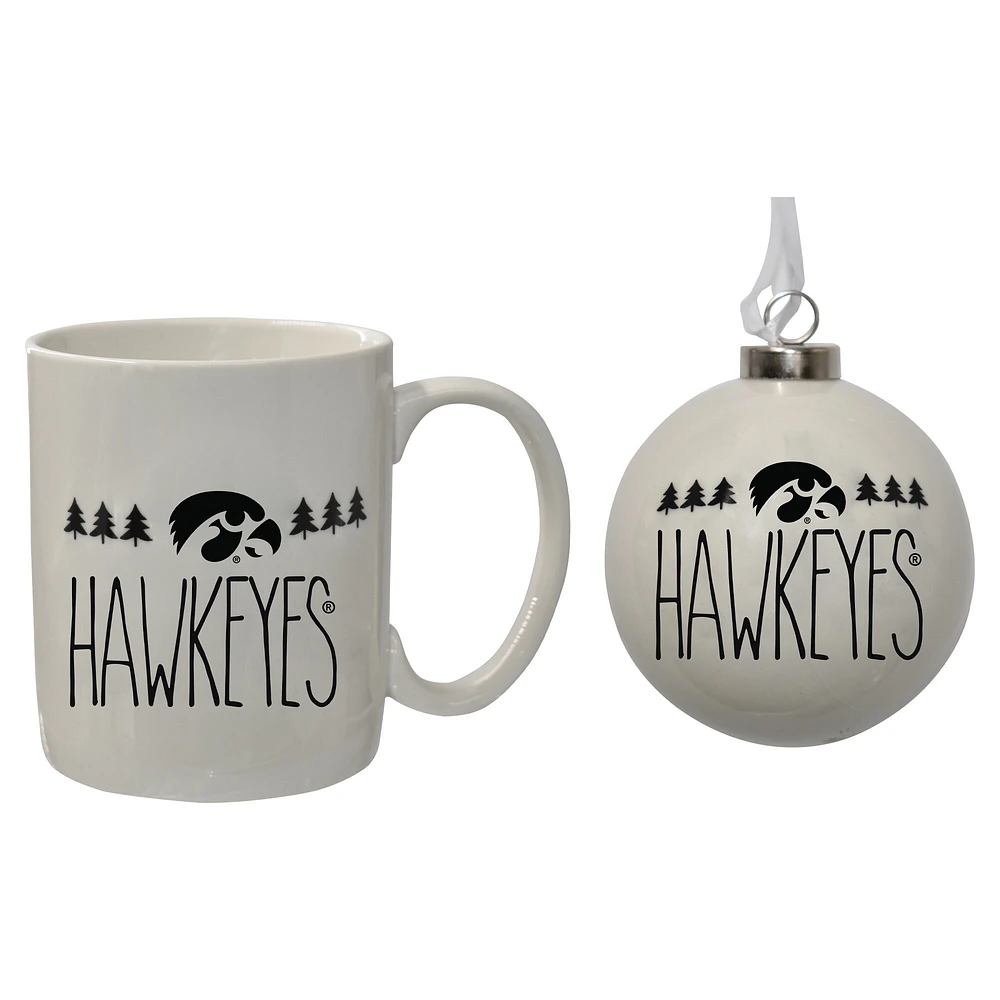 The Memory Company Iowa Hawkeyes Ensemble de décorations et tasses de vacances