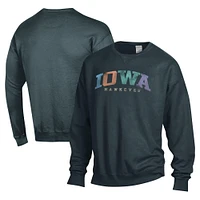 Sweat-shirt surdimensionné unisexe ComfortWash gris Iowa Hawkeyes